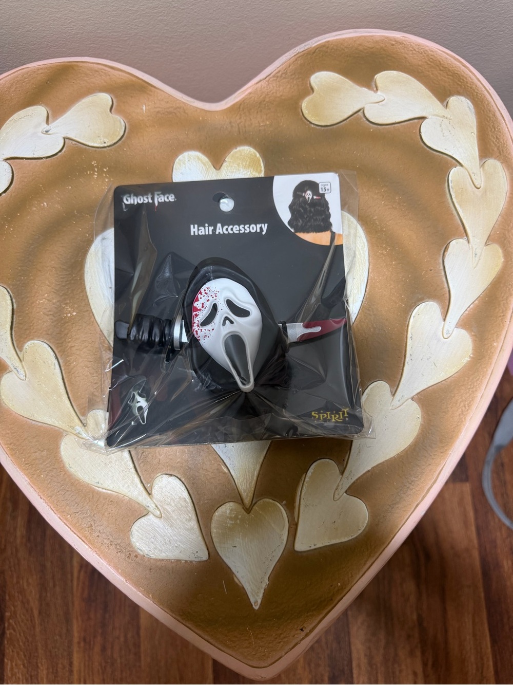 Spirit Halloween Ghost Face with Knife Hair Accessory Clip